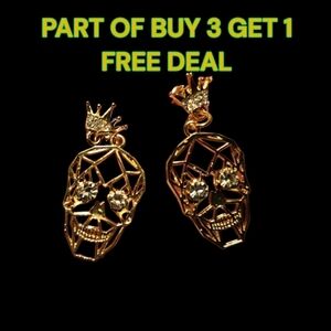 💀Skull & Crown w/Stones Geometric - NWOT Halloween or Anytime